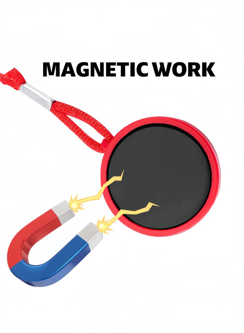 UANIQ Treadmill Magnet Safety Key Universal Round Replacement Switch, Emergency Stop Lock for Fitness Running Machines, High Sensitivity Magnetic Key Red - Image 3